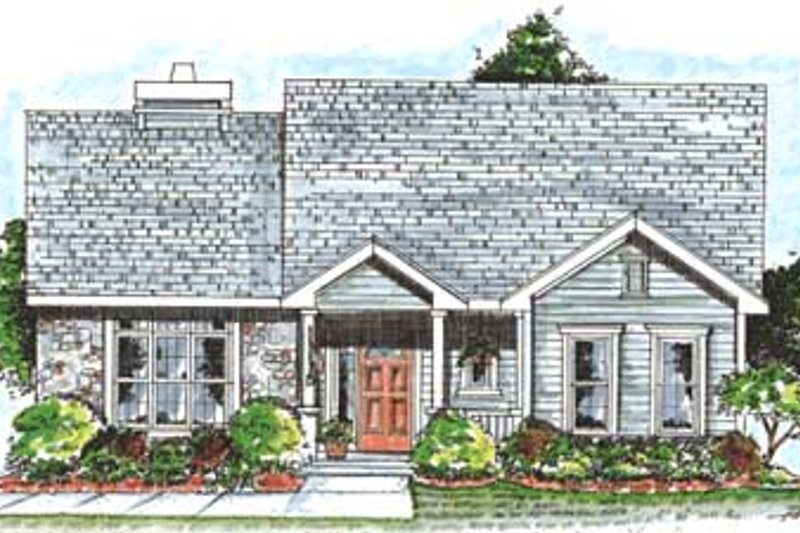 Traditional Style House Plan - 2 Beds 2 Baths 1385 Sq/Ft Plan #20-1368