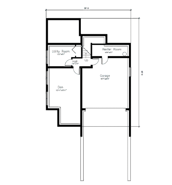 Modern Floor Plan - Lower Floor Plan #432-1