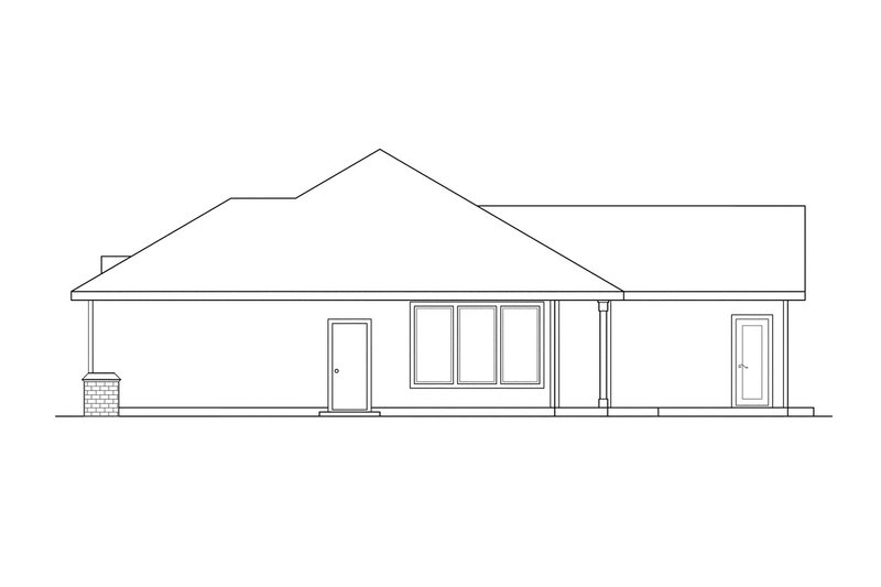 House Plan Design - Exterior - Other Elevation 1 for Traditional House Plan #124-279 - 4 bed, 2 bath