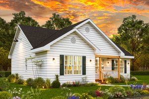 Exterior - Front Elevation 4 for Traditional House Plan #54-619 - 3 bed, 2 bath