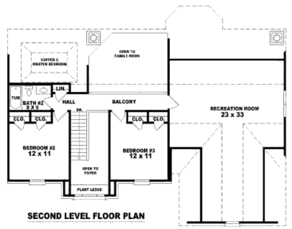 European Floor Plan - Upper Floor Plan #81-13673