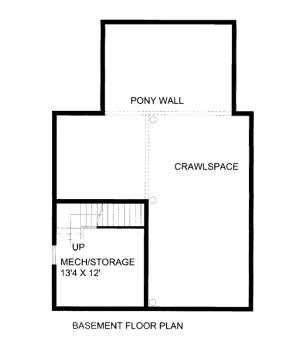 Log Floor Plan - Lower Floor Plan #117-602