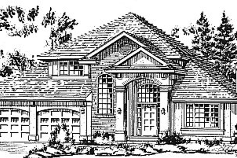 Dream House Plan - European Exterior - Front Elevation Plan #18-242