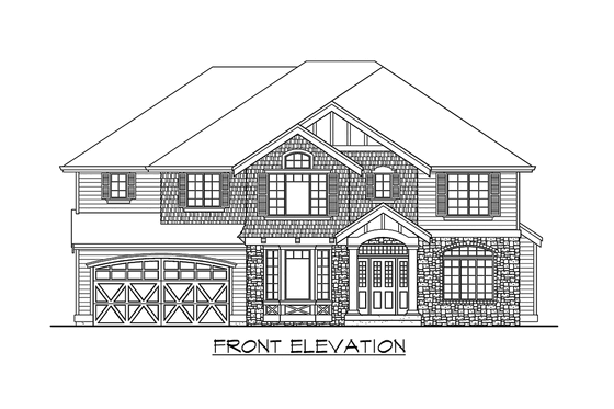 Exterior - Other Elevation for Traditional House Plan #132-137 - 4 bed, 2.5 bath