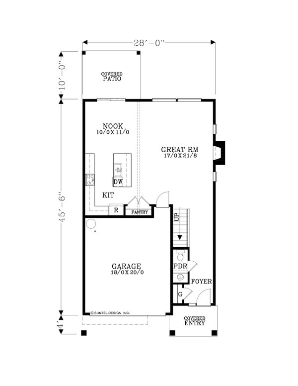 Craftsman Floor Plan - Main Floor Plan #53-688