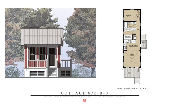 Photo for Cottage House Plan #536-4 - 2 bed, 1 bath