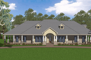 Southern Exterior - Front Elevation Plan #8-199