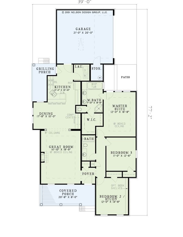 House Plan Design - Colonial Floor Plan - Main Floor Plan #17-2886