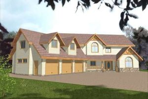 European Exterior - Front Elevation Plan #117-445