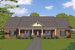 Ranch Exterior - Front Elevation Plan #8-171