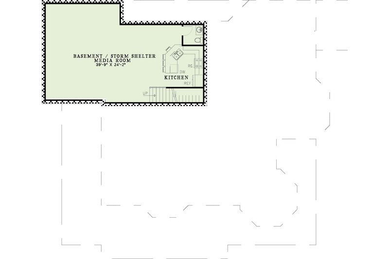 Home Plan - Floor Plan - Lower Floor for Southern House Plan #17-2042 - 3 bed, 3 bath