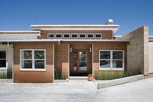 Contemporary style, modern design home, front elevation