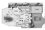 Mediterranean Style House Plan - 3 Beds 3 Baths 3043 Sq/Ft Plan #27-319 
