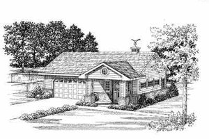 Traditional Exterior - Front Elevation Plan #72-266