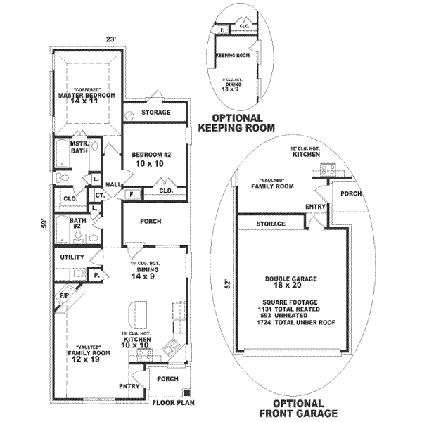 Southern Floor Plan - Main Floor Plan #81-128