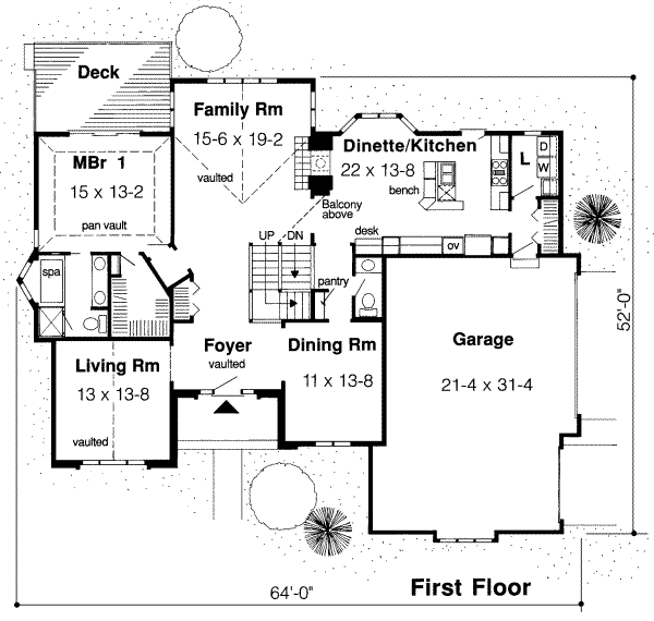 Traditional Floor Plan - Main Floor Plan #312-441