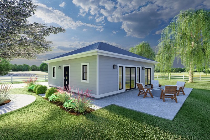 Home Plan - Contemporary Exterior - Front Elevation Plan #126-177