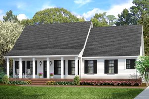 Cottage Exterior - Front Elevation Plan #406-9662