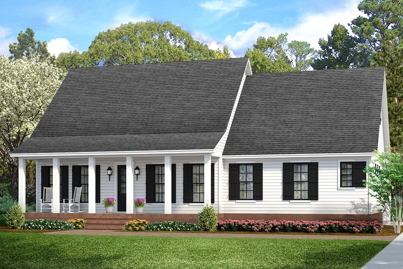 Dream House Plan - Cottage Exterior - Front Elevation Plan #406-9662