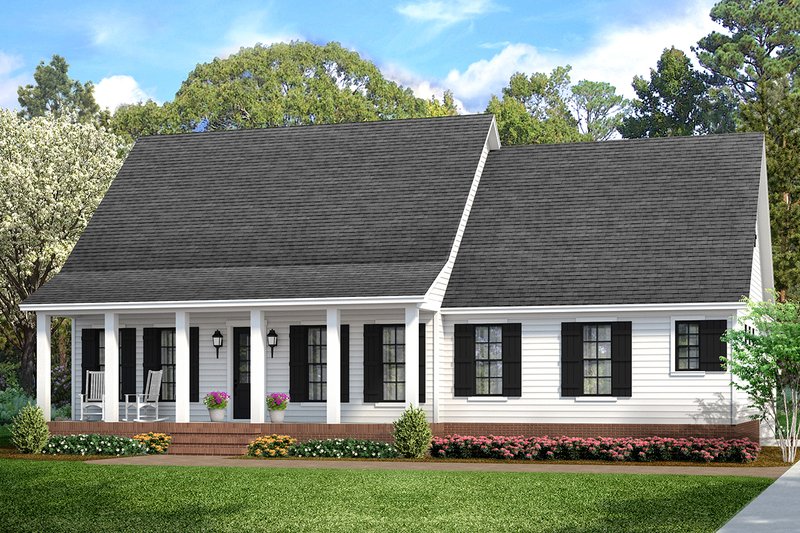 House Blueprint - Cottage Exterior - Front Elevation Plan #406-9662