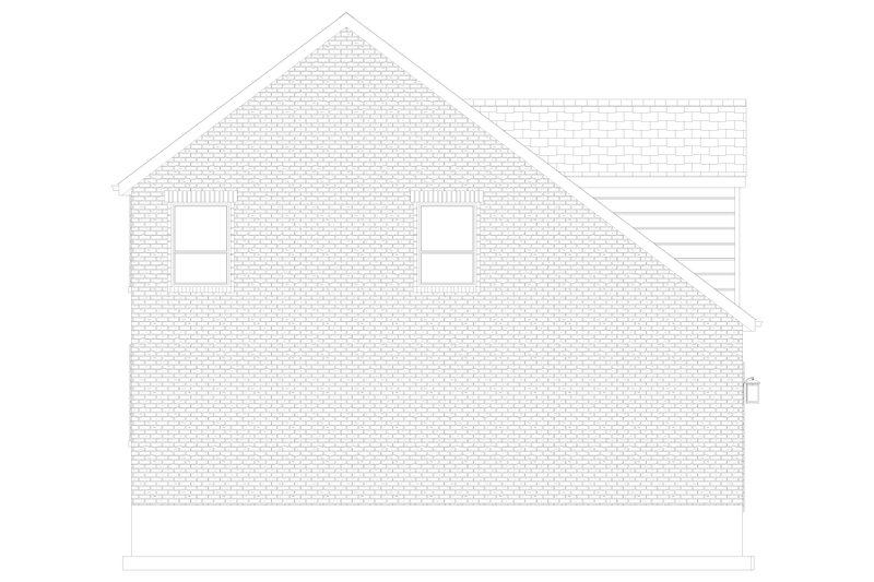 Home Plan - Exterior - Other Elevation 1 for Colonial House Plan #1060-164 - 2 bed, 1 bath