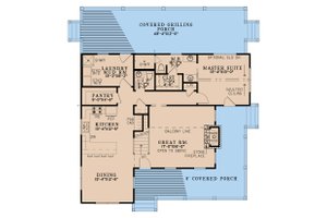 Floor Plan - Main Floor for Country House Plan #923-406 - 3 bed, 2.5 bath