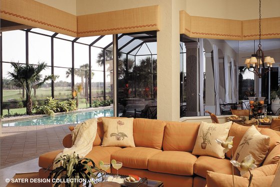 Interior - Family Room for Mediterranean House Plan #930-192 - 3 bed, 3.5 bath