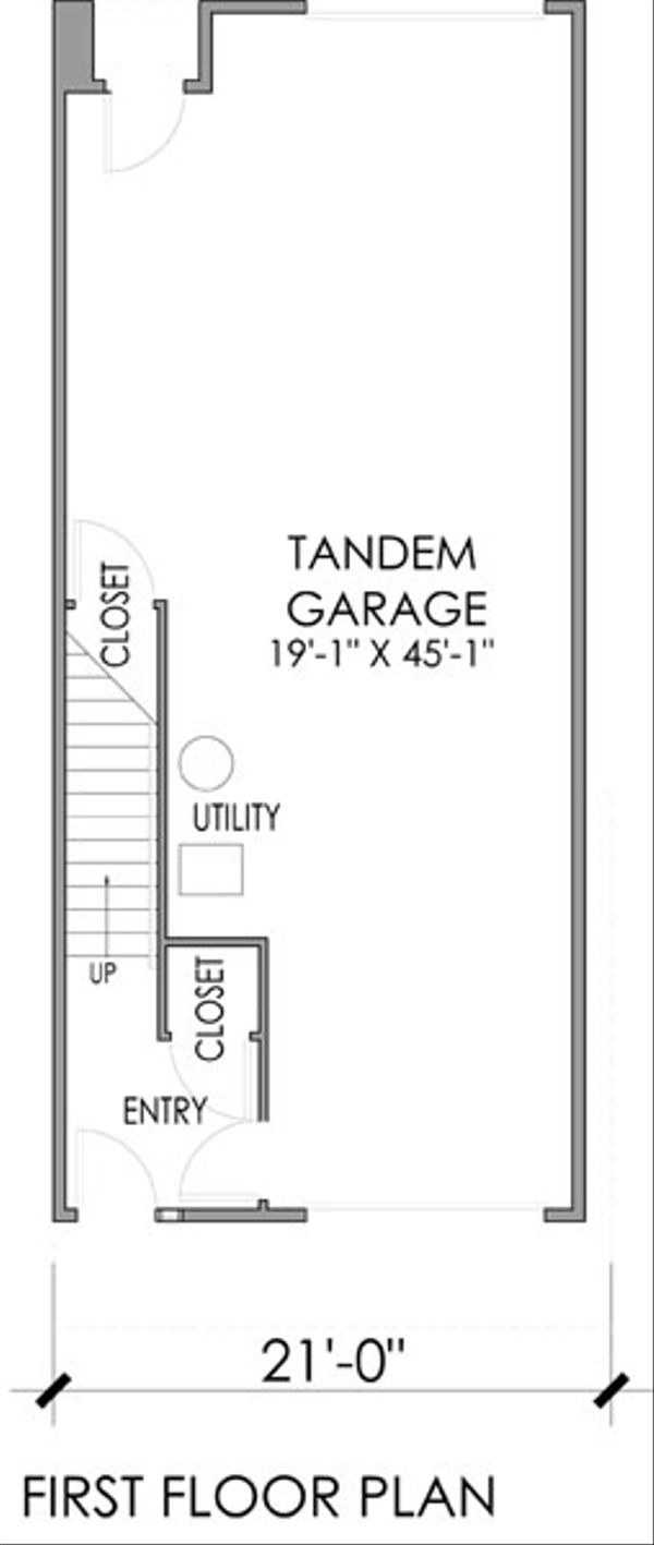 Modern Floor Plan - Lower Floor Plan #518-2