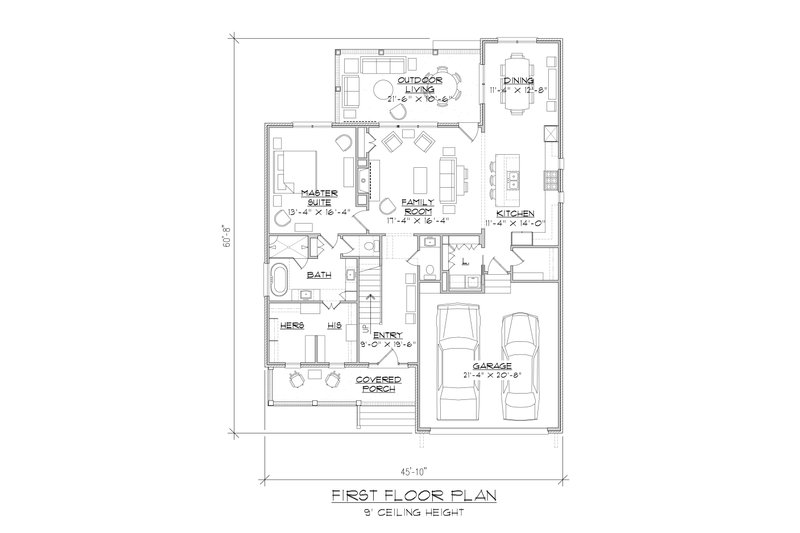 Dream House Plan - Floor Plan - Main Floor for Traditional House Plan #1054-98 - 4 bed, 3.5 bath