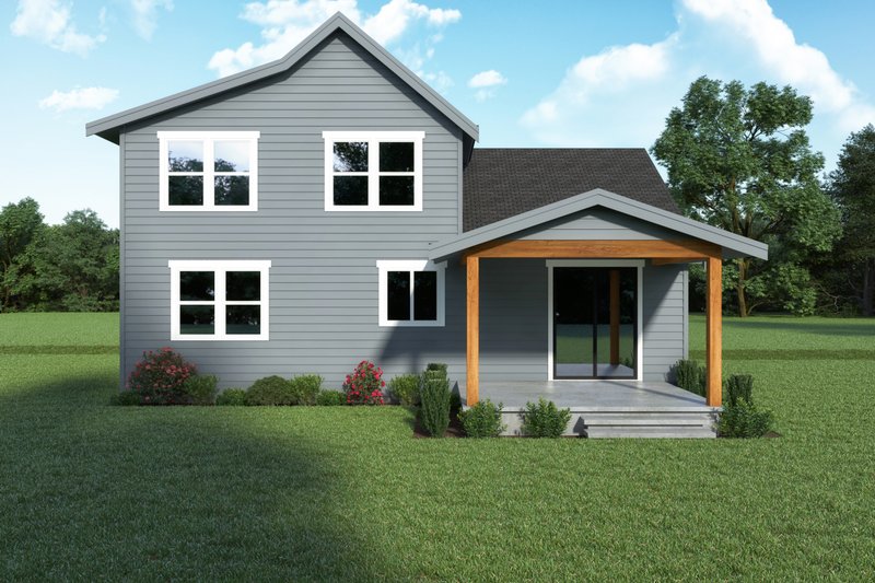 Architectural House Design - Exterior - Rear Elevation for Farmhouse House Plan #1070-162 - 3 bed, 2.5 bath
