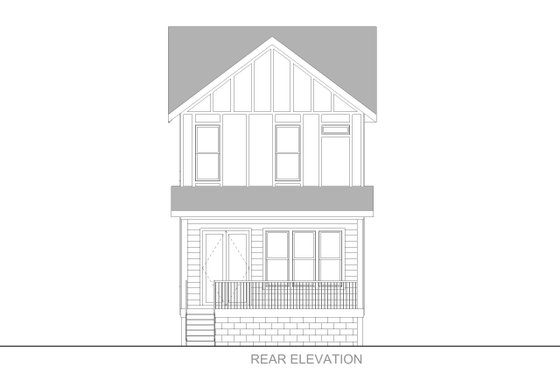 Exterior - Rear Elevation 2 for Farmhouse House Plan #1085-8 - 3 bed, 2.5 bath
