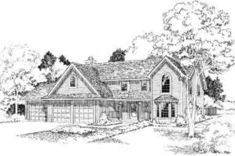Traditional Style House Plan - 4 Beds 2.5 Baths 2750 Sq/Ft Plan #312-314