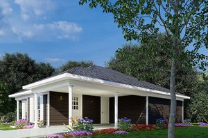 Exterior - Other Elevation 1 for Ranch House Plan #923-217 - 3 bed, 2 bath