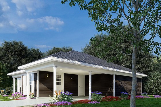 Exterior - Other Elevation 1 for Ranch House Plan #923-217 - 3 bed, 2 bath