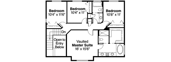 House Design - Farmhouse Floor Plan - Upper Floor Plan #124-475