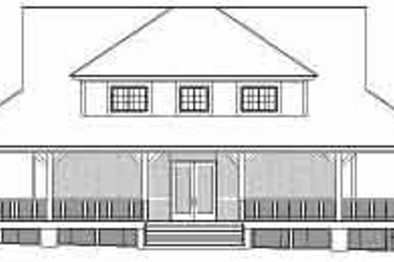 Exterior - Rear Elevation for Country House Plan #81-497 - 3 bed, 2.5 bath