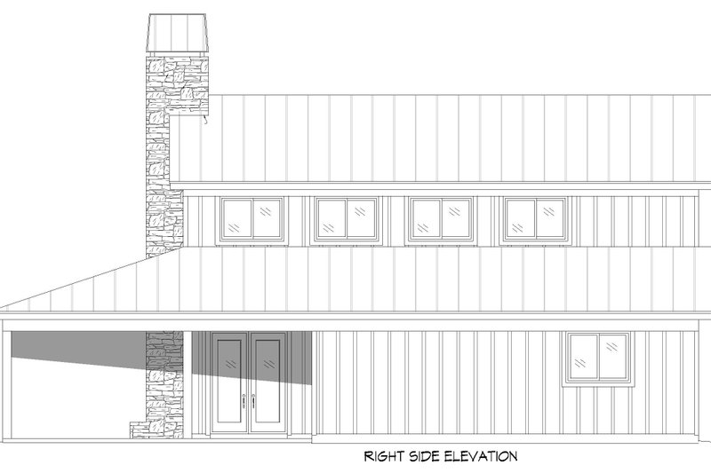 Architectural House Design - Exterior - Other Elevation 1 for Farmhouse House Plan #932-699 - 2 bed, 2 bath