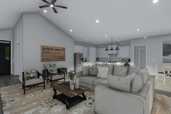 Interior - Family Room 2 for Ranch House Plan #1060-99 - 3 bed, 2.5 bath