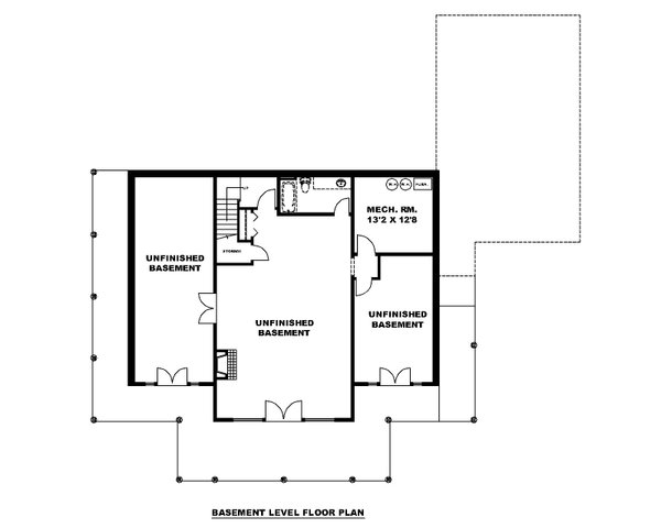 Dream House Plan - Craftsman Floor Plan - Lower Floor Plan #117-1045