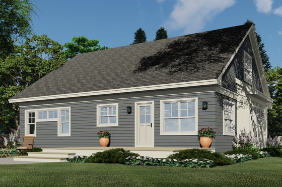 Exterior - Rear Elevation for Traditional House Plan #51-1204 - 3 bed, 2.5 bath