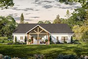 Farmhouse Style House Plan - 4 Beds 3.5 Baths 2866 Sq/Ft Plan #1117-27 Exterior 