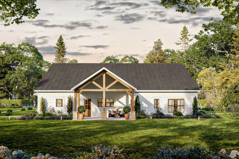 House Design - Exterior - Rear Elevation for Farmhouse House Plan #1117-27 - 4 bed, 3.5 bath