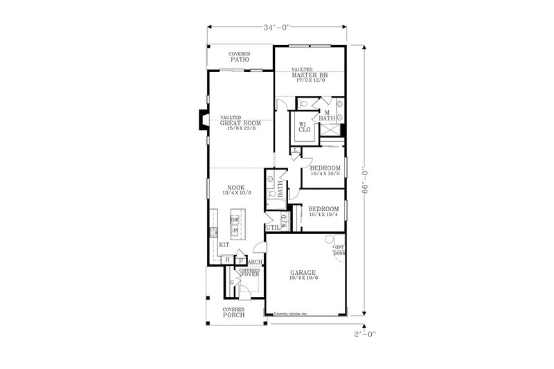 House Plan Design - Floor Plan - Main Floor for Craftsman House Plan #53-632 - 3 bed, 2 bath