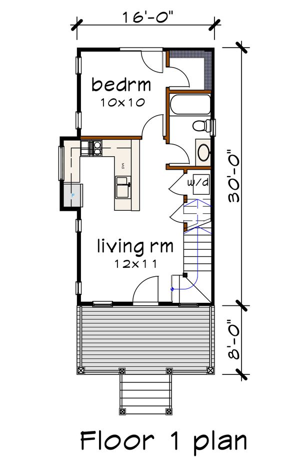 Bungalow Floor Plan - Main Floor Plan #79-308
