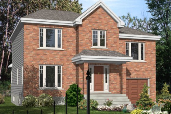 Exterior - Front Elevation for Southern House Plan #138-263 - 3 bed, 1.5 bath