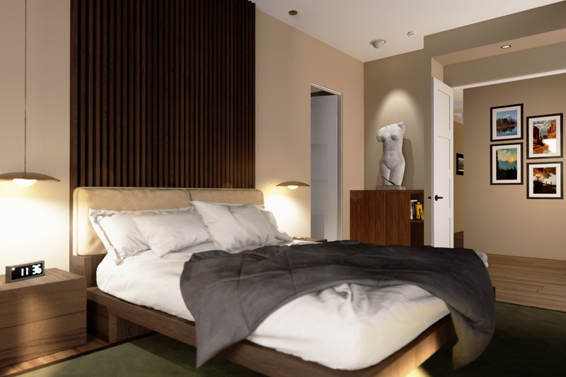 Architectural House Design - Interior - Master Bedroom for Prairie House Plan #48-1069 - 4 bed, 3.5 bath