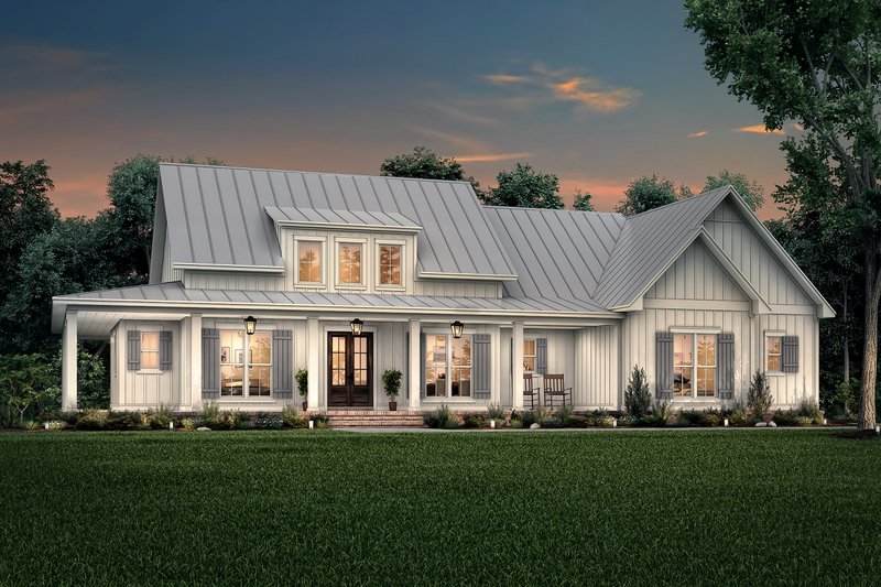 House Blueprint - Farmhouse Exterior - Front Elevation Plan #430-223