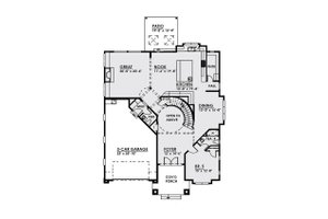 Floor Plan - Main Floor for Contemporary House Plan #1066-21 - 5 bed, 4.5 bath