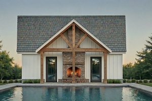 House Blueprint - Farmhouse Exterior - Front Elevation Plan #21-633