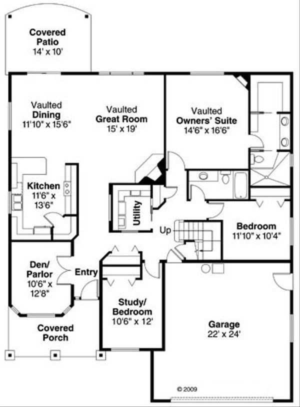 House Design - Traditional Floor Plan - Main Floor Plan #124-768